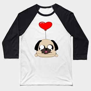 Flying Pug Baseball T-Shirt